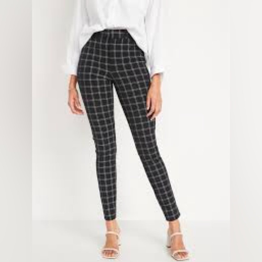 Old Navy Pixie Pant Dash Windowpane Stretch NWT 4P
